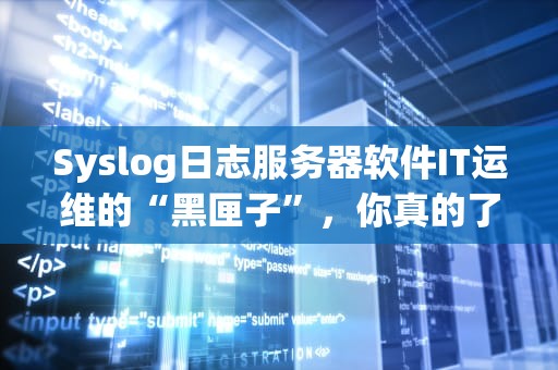 Syslog日志服务器软件IT运维的“黑匣子”，你真的了解吗？