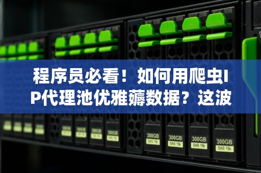 程序员必看！如何用爬虫IP代理池优雅薅数据？这波防封号操作绝了！
