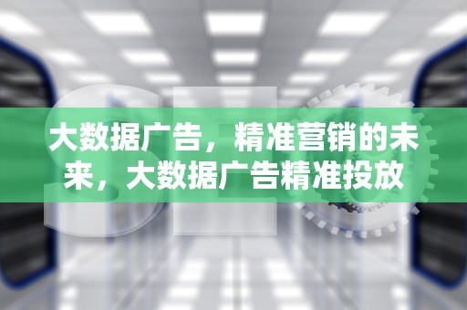 大数据广告，精准营销的未来，大数据广告精准投放