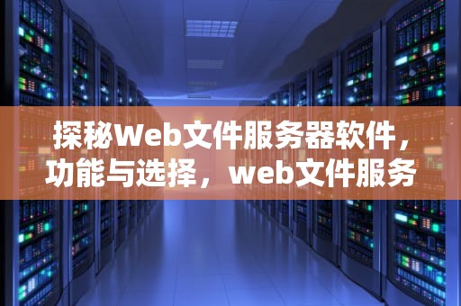 探秘Web文件服务器软件，功能与选择，web文件服务器软件有哪些