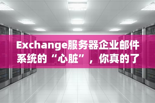 Exchange服务器企业邮件系统的“心脏”，你真的了解它吗？