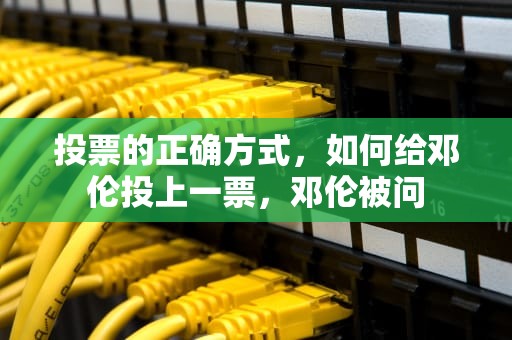 投票的正确方式，如何给邓伦投上一票，邓伦被问