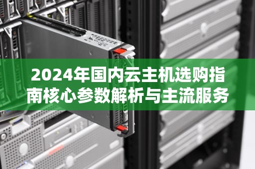 2024年国内云主机选购指南核心参数解析与主流服务商对比