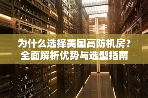 为什么选择美国高防机房？全面解析优势与选型指南