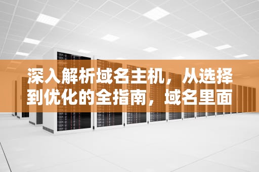深入解析域名主机，从选择到优化的全指南，域名里面主机名是哪个
