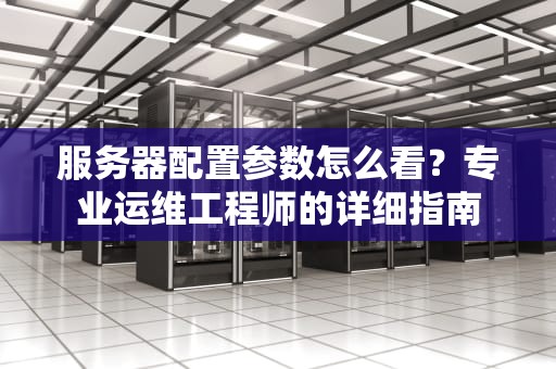 服务器配置参数怎么看？专业运维工程师的详细指南