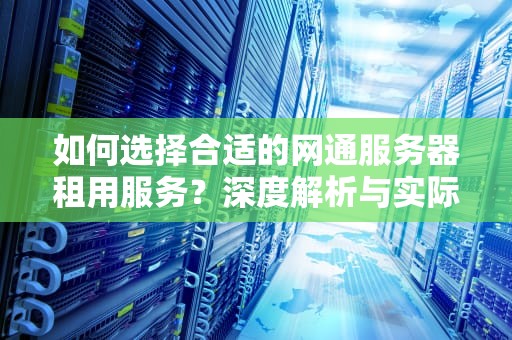 如何选择合适的网通服务器租用服务？深度解析与实际案例分享，网通服务器租用多少钱