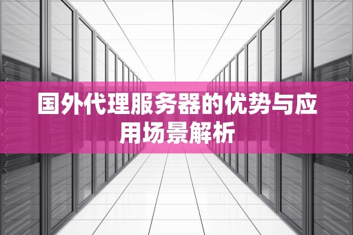 国外代理服务器的优势与应用场景解析
