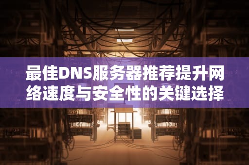 最佳DNS服务器推荐提升网络速度与安全性的关键选择