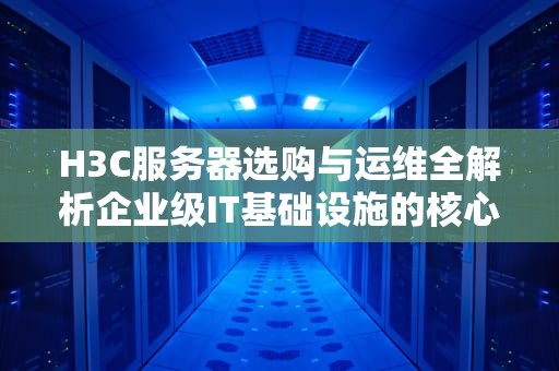 H3C服务器选购与运维全解析企业级IT基础设施的核心选择