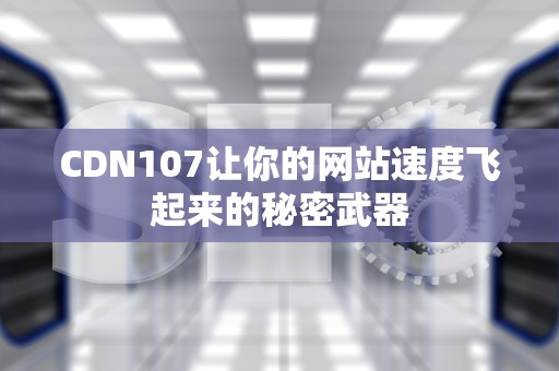 CDN107让你的网站速度飞起来的秘密武器