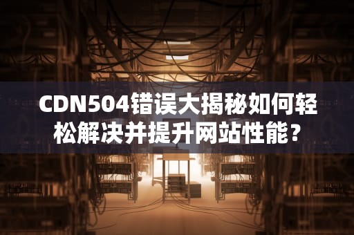 CDN504错误大揭秘如何轻松解决并提升网站性能？