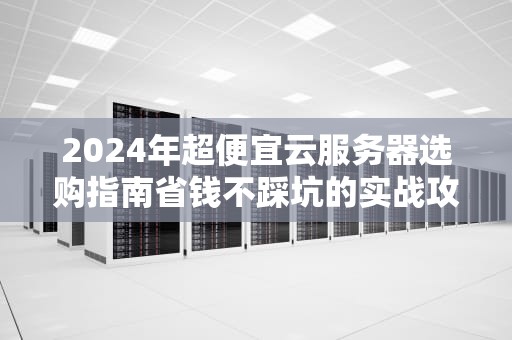 2024年超便宜云服务器选购指南省钱不踩坑的实战攻略