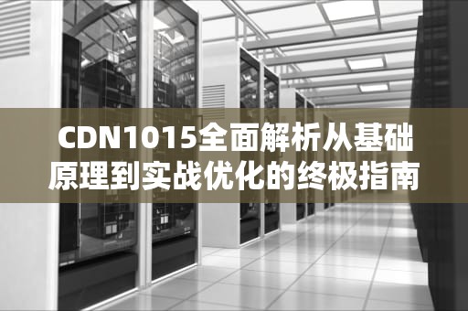 CDN1015全面解析从基础原理到实战优化的终极指南
