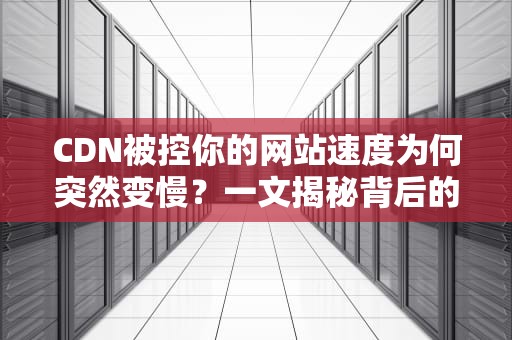 CDN被控你的网站速度为何突然变慢？一文揭秘背后的技术黑幕