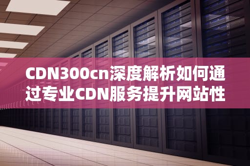 CDN300cn深度解析如何通过专业CDN服务提升网站性能与用户体验