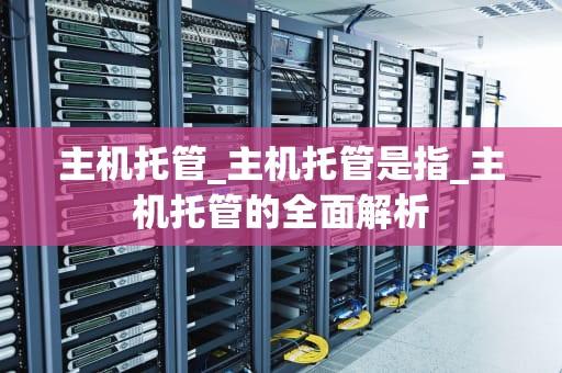 主机托管_主机托管是指_主机托管的全面解析