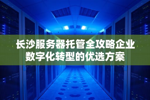 长沙服务器托管全攻略企业数字化转型的优选方案