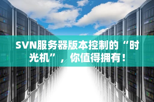 SVN服务器版本控制的“时光机”，你值得拥有！