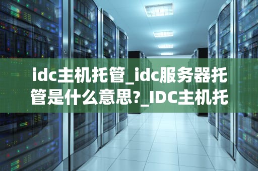 idc主机托管_idc服务器托管是什么意思?_IDC主机托管服务：关键要素与优势