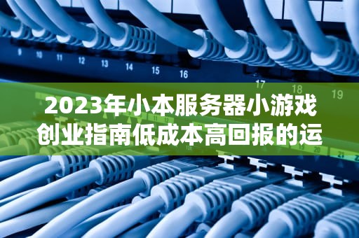 2023年小本服务器小游戏创业指南低成本高回报的运营策略