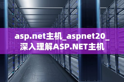 asp.net主机_aspnet20_深入理解ASP.NET主机