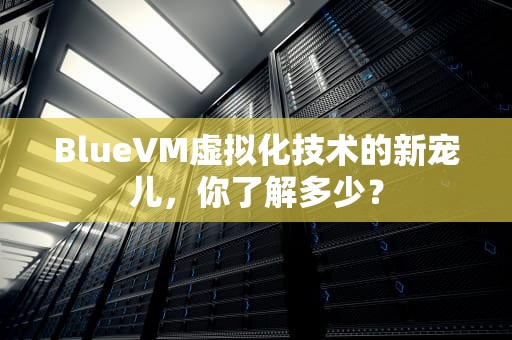 BlueVM虚拟化技术的新宠儿，你了解多少？