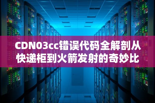 CDN03cc错误代码全解剖从快递柜到火箭发射的奇妙比喻