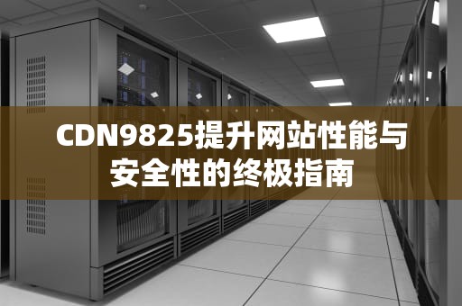 CDN9825提升网站性能与安全性的终极指南
