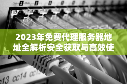 2023年免费代理服务器地址全解析安全获取与高效使用指南