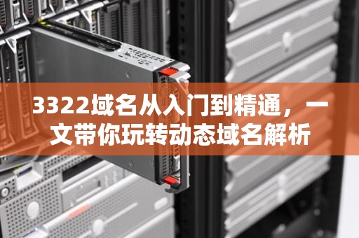 3322域名从入门到精通，一文带你玩转动态域名解析