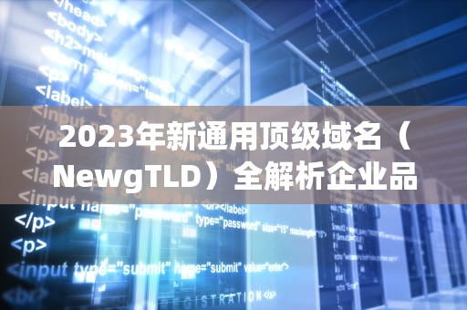 2023年新通用顶级域名（NewgTLD）全解析企业品牌与SEO优化的终极指南