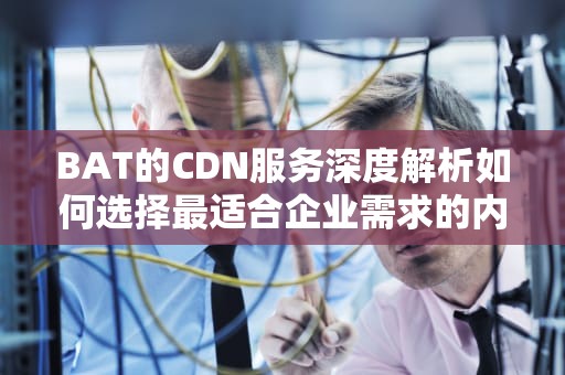 BAT的CDN服务深度解析如何选择最适合企业需求的内容分发网络？