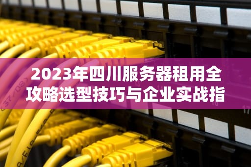 2023年四川服务器租用全攻略选型技巧与企业实战指南