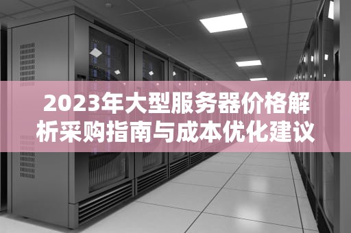 2023年大型服务器价格解析采购指南与成本优化建议