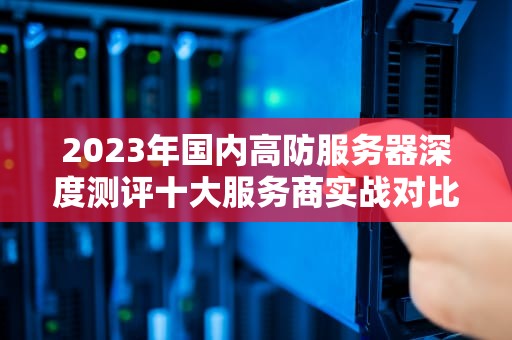2023年国内高防服务器深度测评十大服务商实战对比与避坑指南