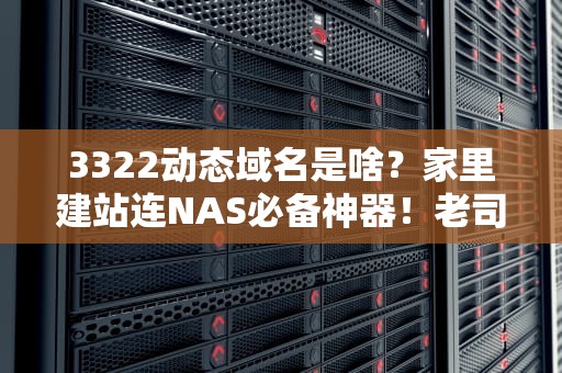 3322动态域名是啥？家里建站连NAS必备神器！老司机手把手教学