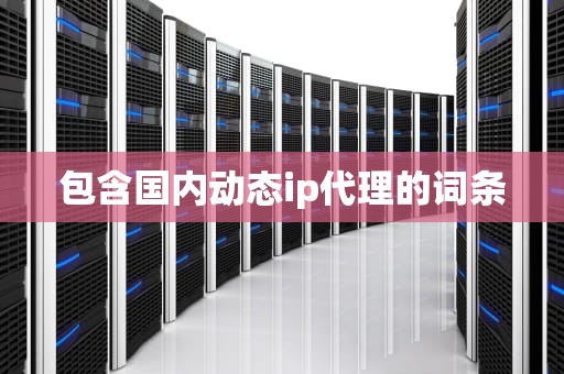 包含国内动态ip代理的词条