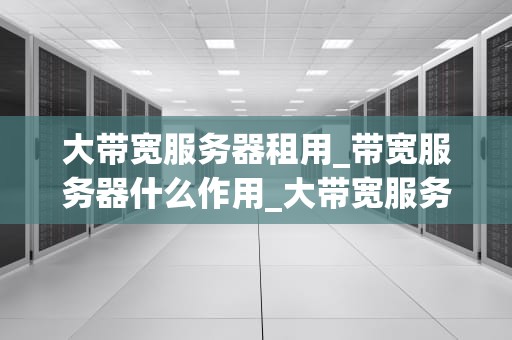 大带宽服务器租用_带宽服务器什么作用_大带宽服务器租用：提升您的在线体验
