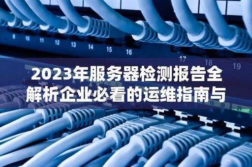 2023年服务器检测报告全解析企业必看的运维指南与实战建议