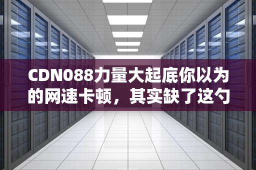 CDN088力量大起底你以为的网速卡顿，其实缺了这勺技术辣椒酱！