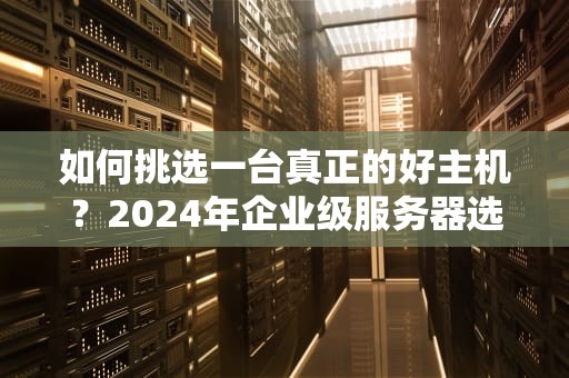 如何挑选一台真正的好主机？2024年企业级服务器选购终极指南