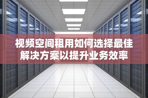 视频空间租用如何选择最佳解决方案以提升业务效率