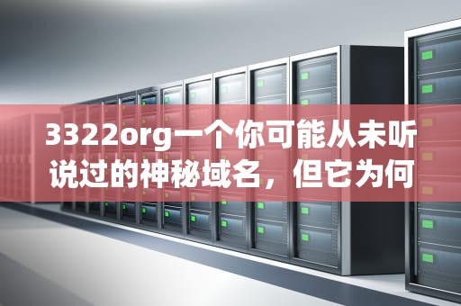 3322org一个你可能从未听说过的神秘域名，但它为何如此重要？