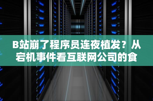 B站崩了程序员连夜植发？从宕机事件看互联网公司的食堂打饭哲学