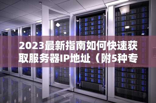 2023最新指南如何快速获取服务器IP地址（附5种专业方法+安全建议）