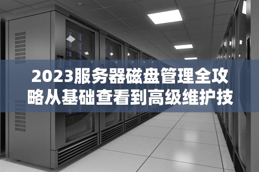 2023服务器磁盘管理全攻略从基础查看到高级维护技巧