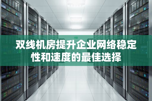 双线机房提升企业网络稳定性和速度的最佳选择