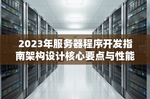 2023年服务器程序开发指南架构设计核心要点与性能优化实战