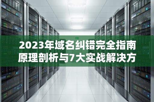2023年域名纠错完全指南原理剖析与7大实战解决方案